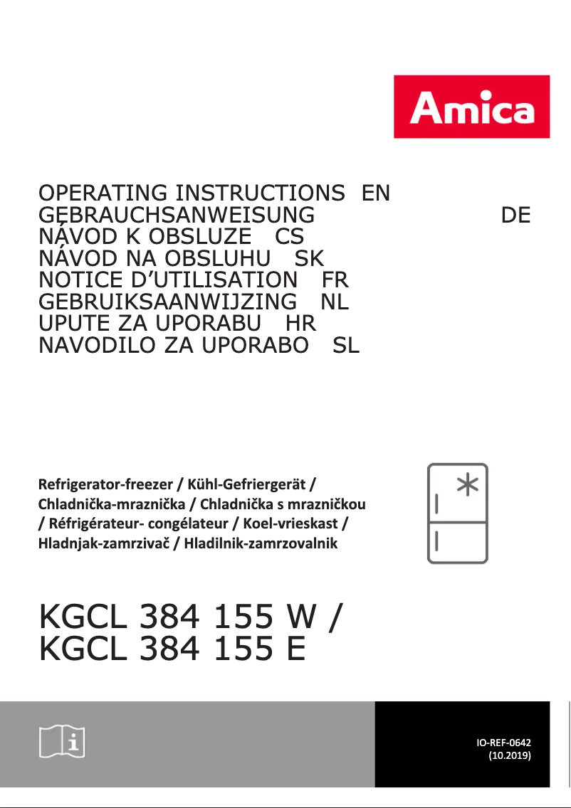 First page image of the manual for KGCL 384 155 E