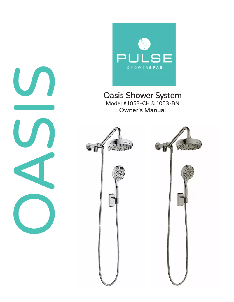 Page 1 de la notice Manuel utilisateur Pulse ShowerSpas Oasis 1053-CH