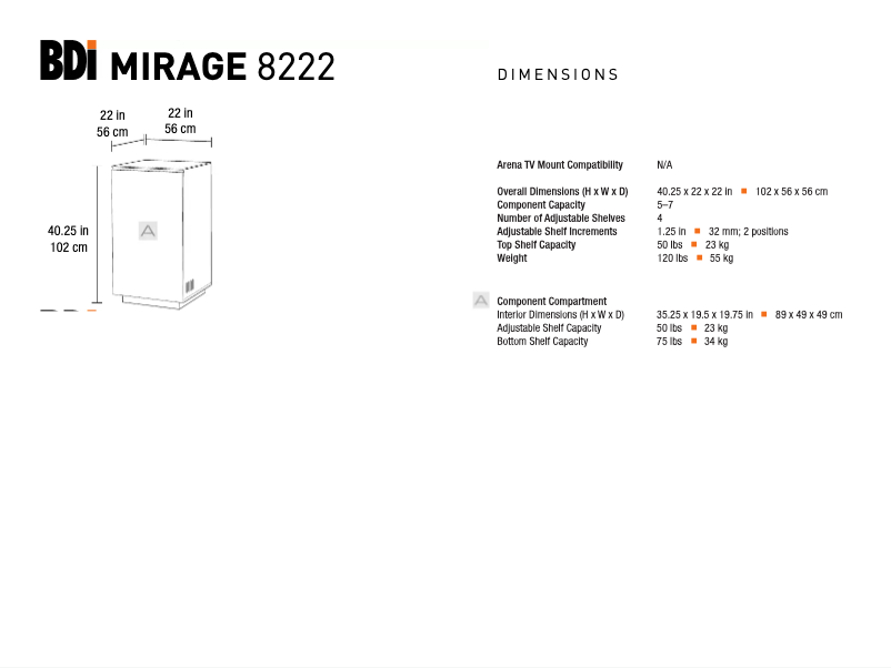 First page image of the manual for Mirage 8222