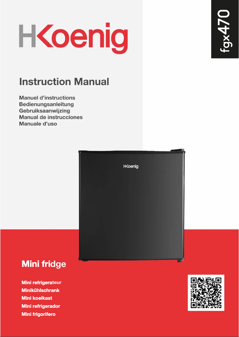 Page 1 of the manual User Manual H.Koenig fgx470