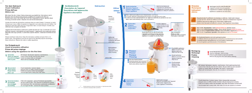 Page 1 of the manual User Manual Trisa 7002 70 10