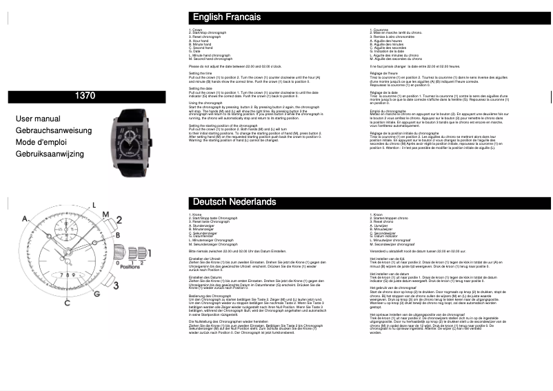 First page image of the manual for 1370