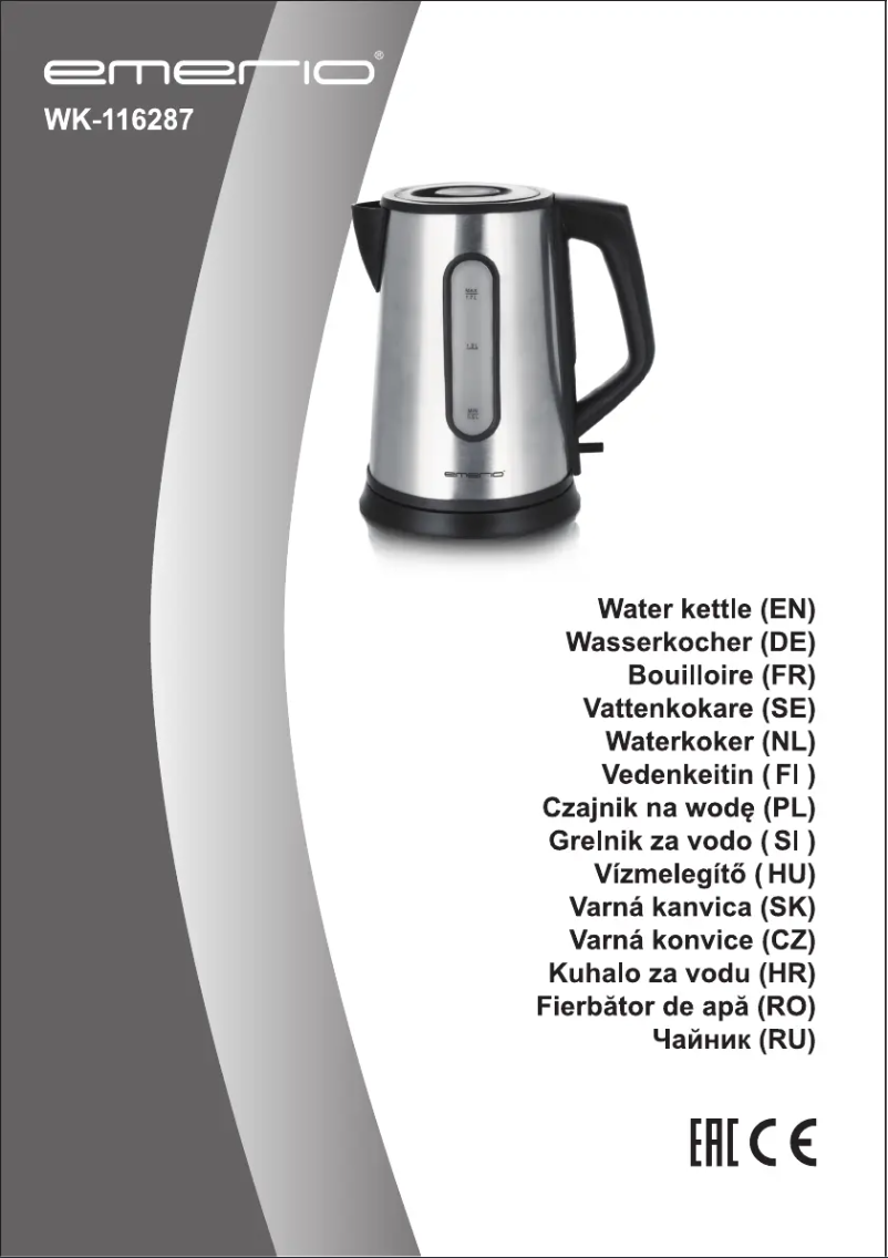 Page 1 of the manual User Manual Emerio WK-116287