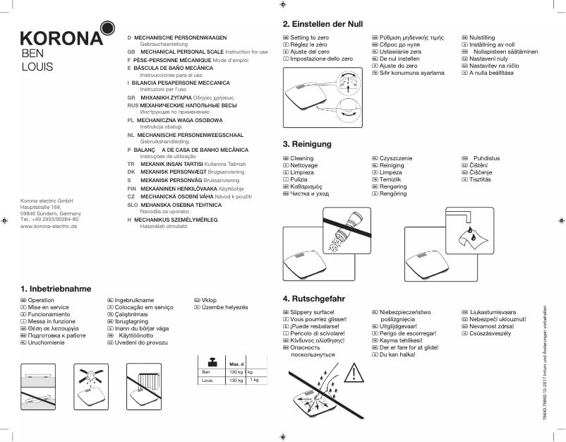 Page 1 de la notice Manuel utilisateur Korona Louis 76660