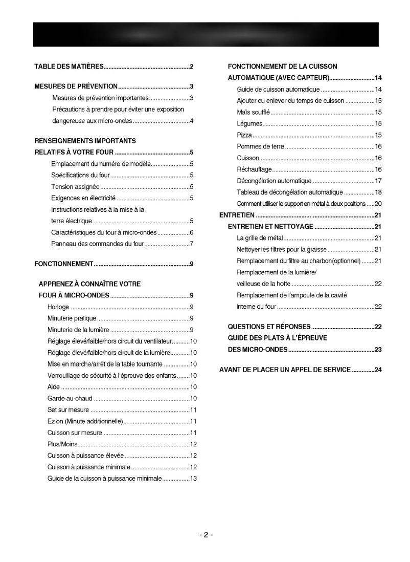 Page 1 of the manual User Manual LG MV-184SC
