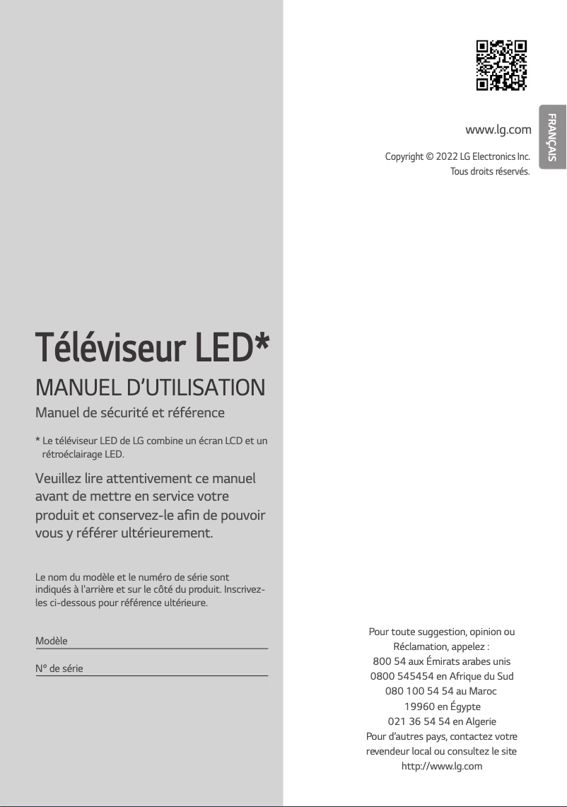 Page 1 of the manual User Manual LG 65NANO846QA