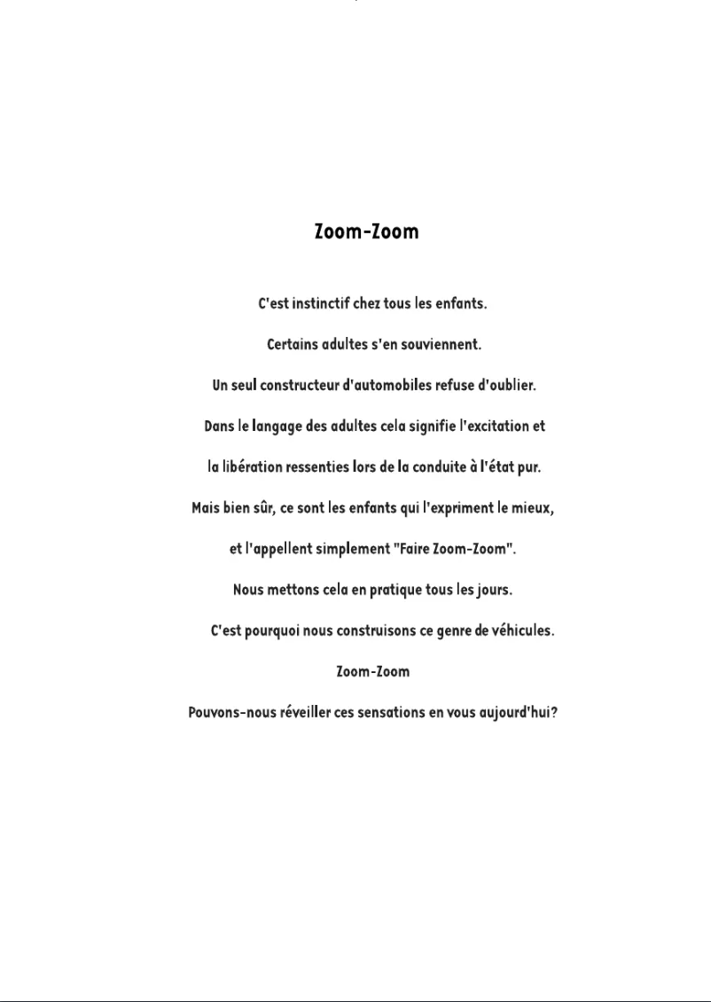 Page 1 of the manual User Manual Mazda 3 (2009)