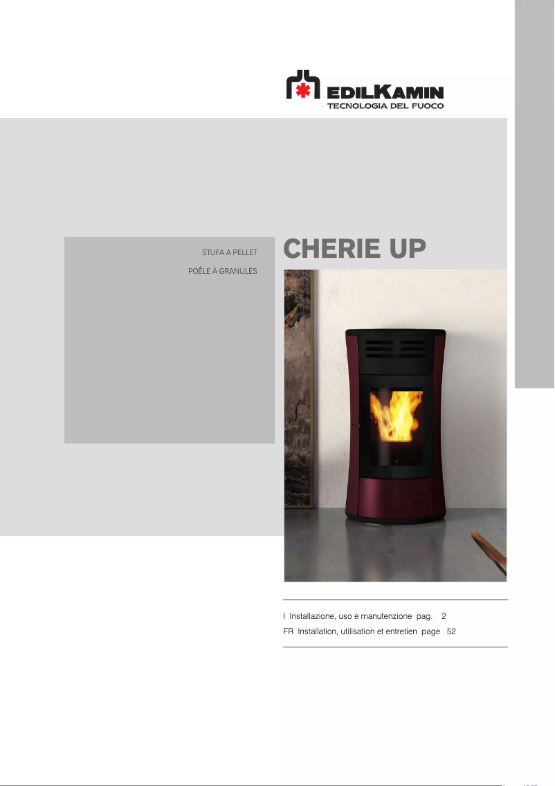 Page 1 of the manual User Manual Edilkamin CHERIE UP