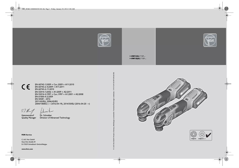 First page image of the manual for Accu MultiTalent QuickStart AFMT12QSL