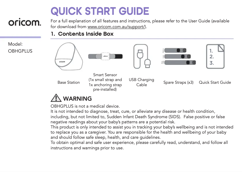 Image de la première page du manuel de l'appareil OBHGPLUS