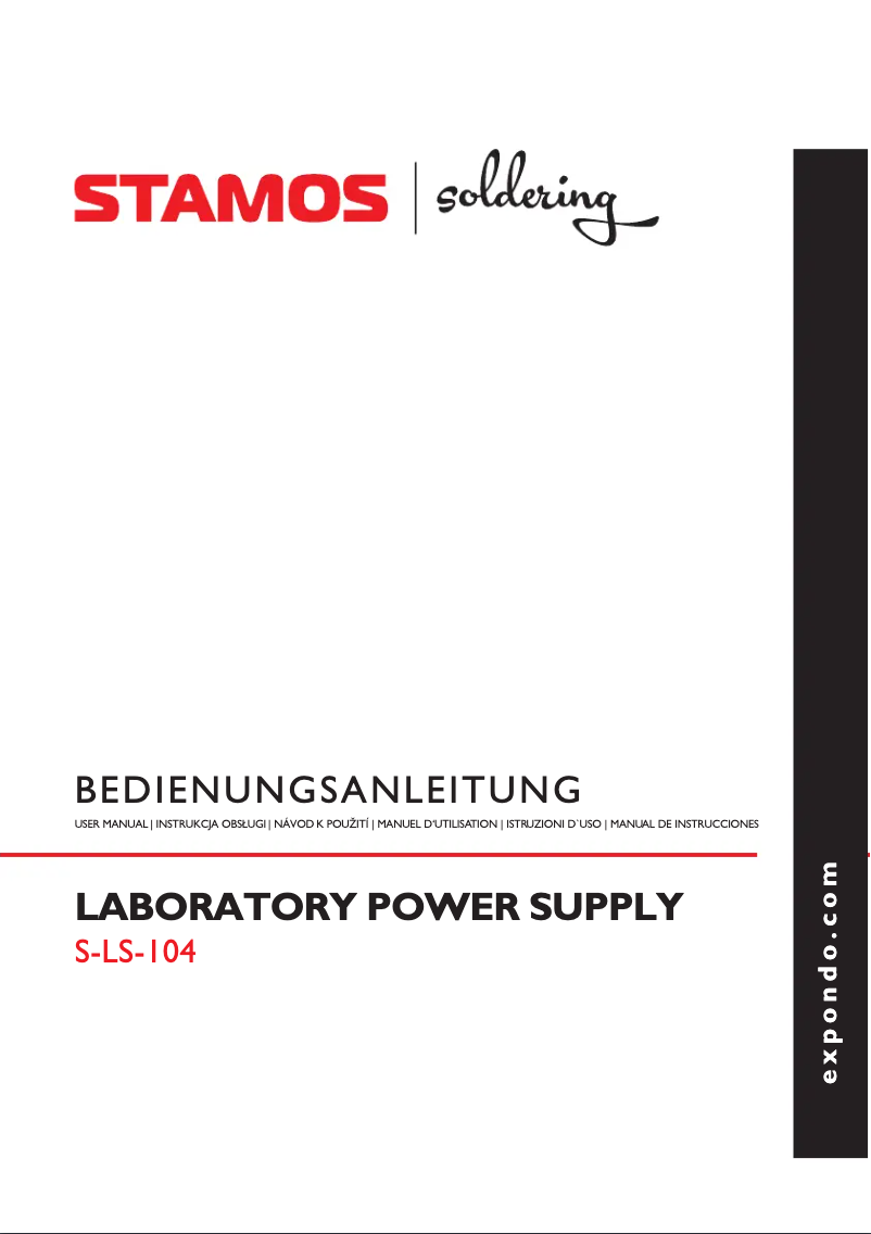 First page image of the manual for S-LS-104