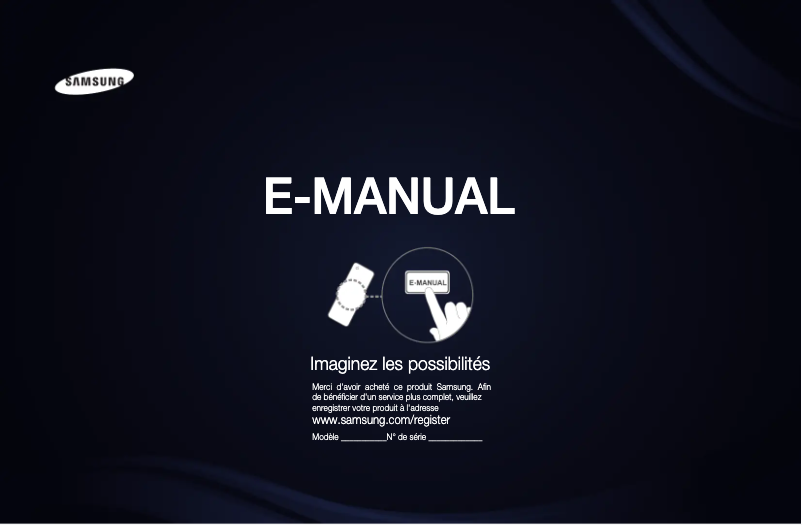 First page image of the manual for UE60D6500ZF
