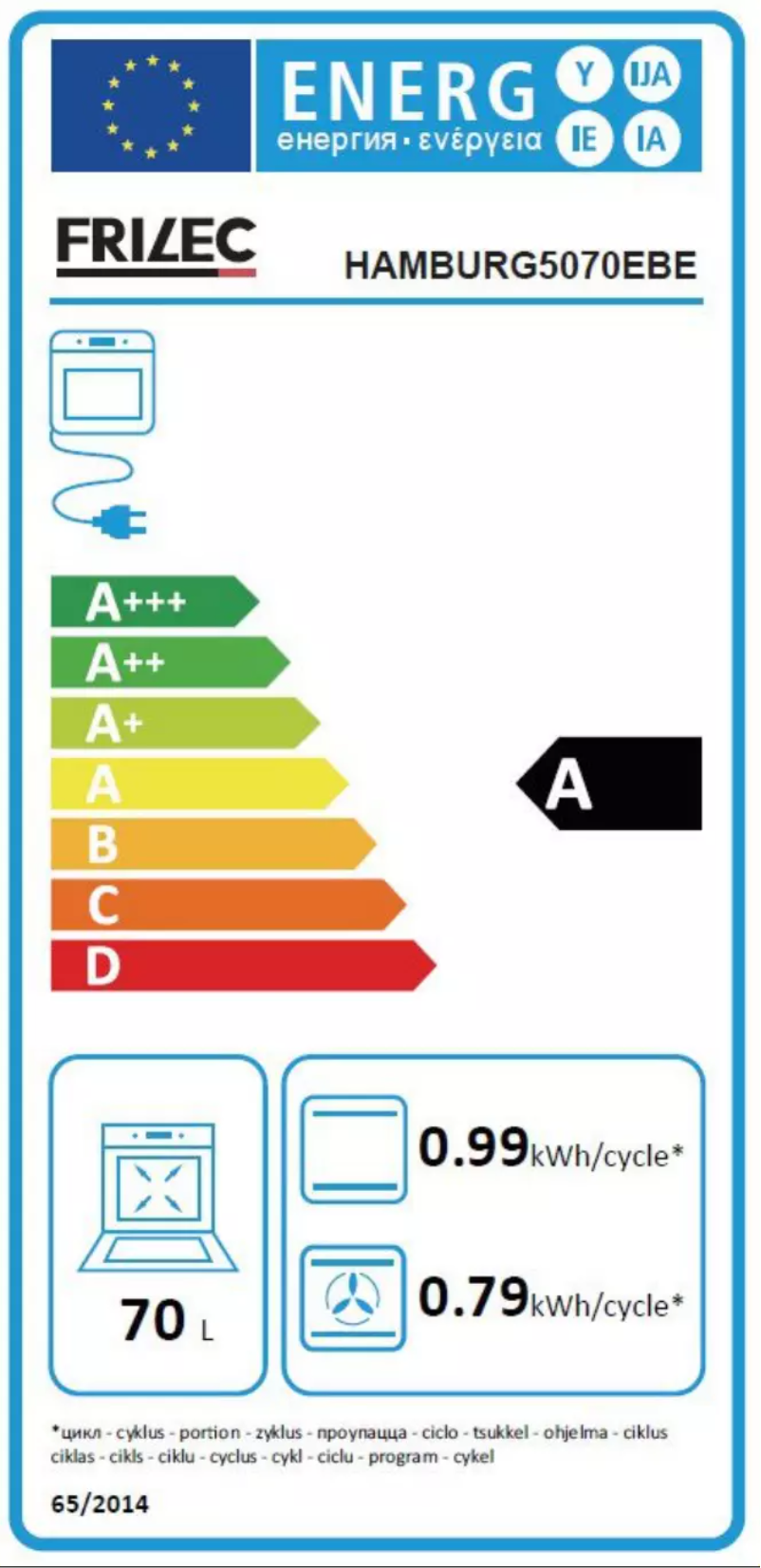 Page 1 of the manual User Manual Frilec HAMBURG5070EBE