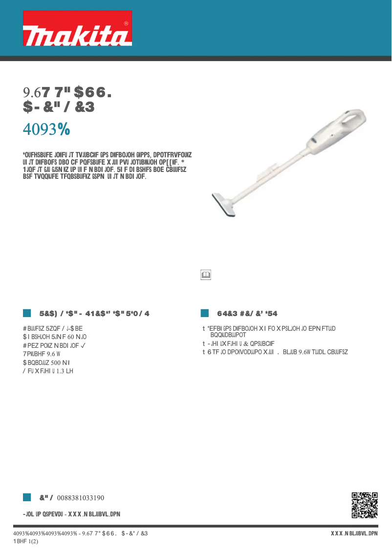 First page image of the manual for 4093D