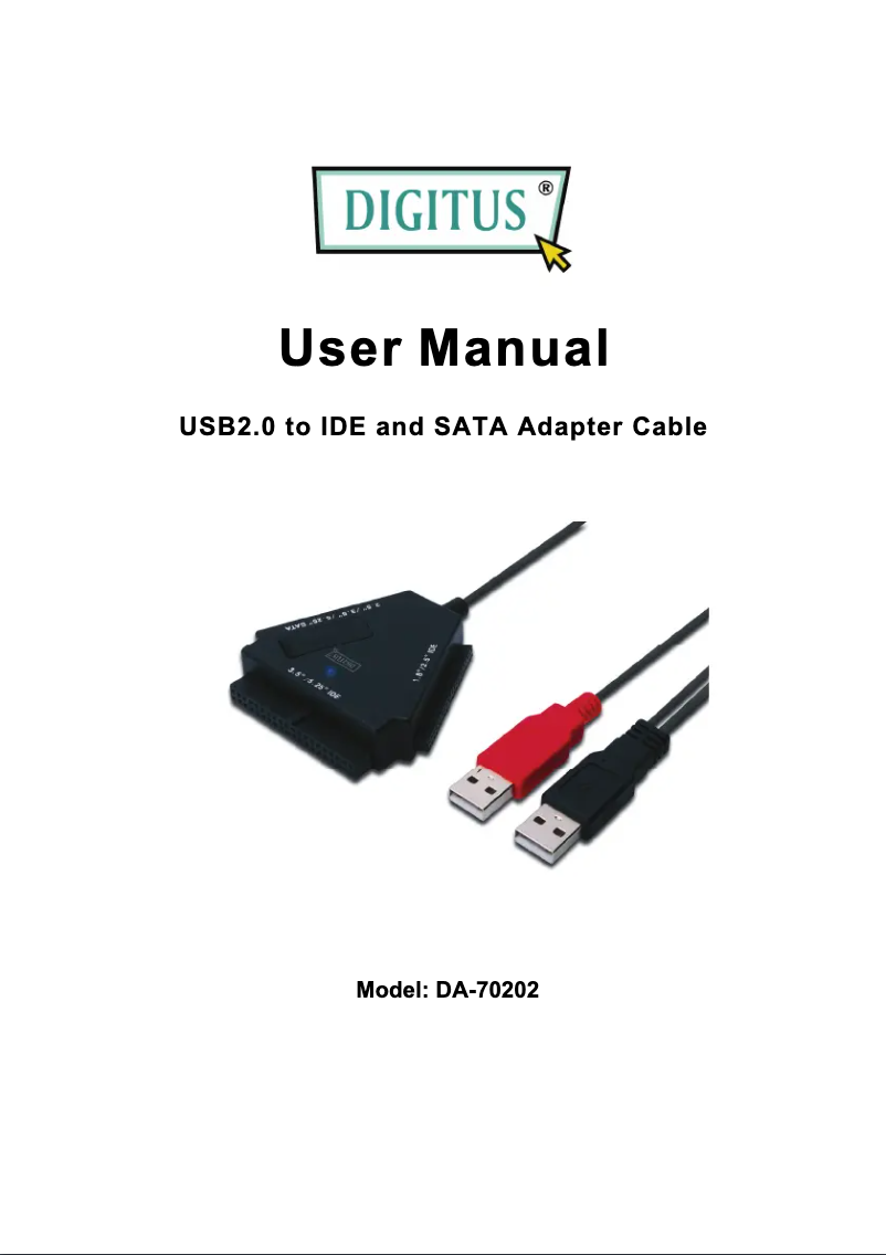Page 1 of the manual User Manual Digitus DA-70202