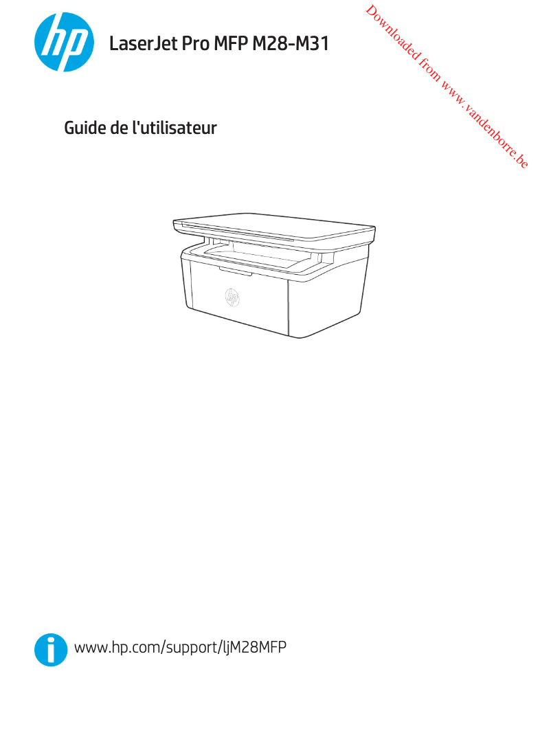 First page image of the manual for LaserJet Pro MFP M28w