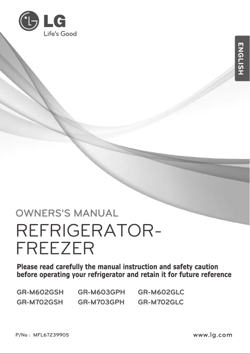 First page image of the manual for GR-M702GLC