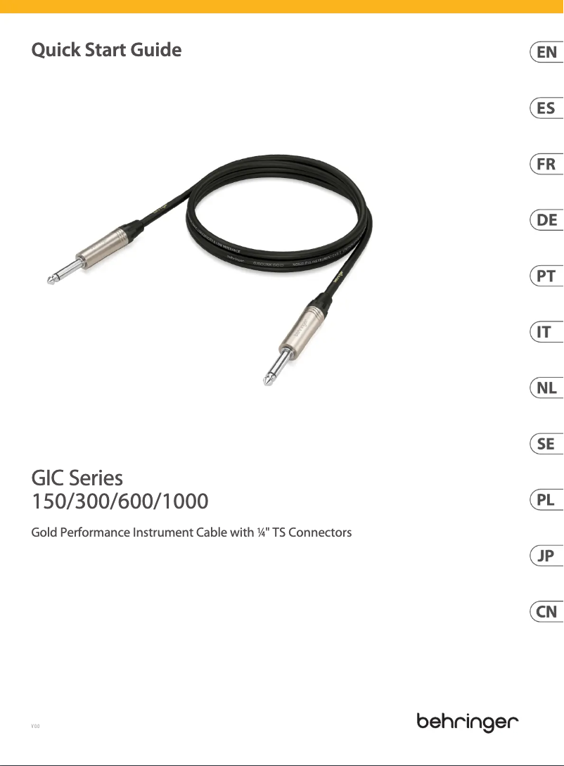 First page image of the manual for GIC-150