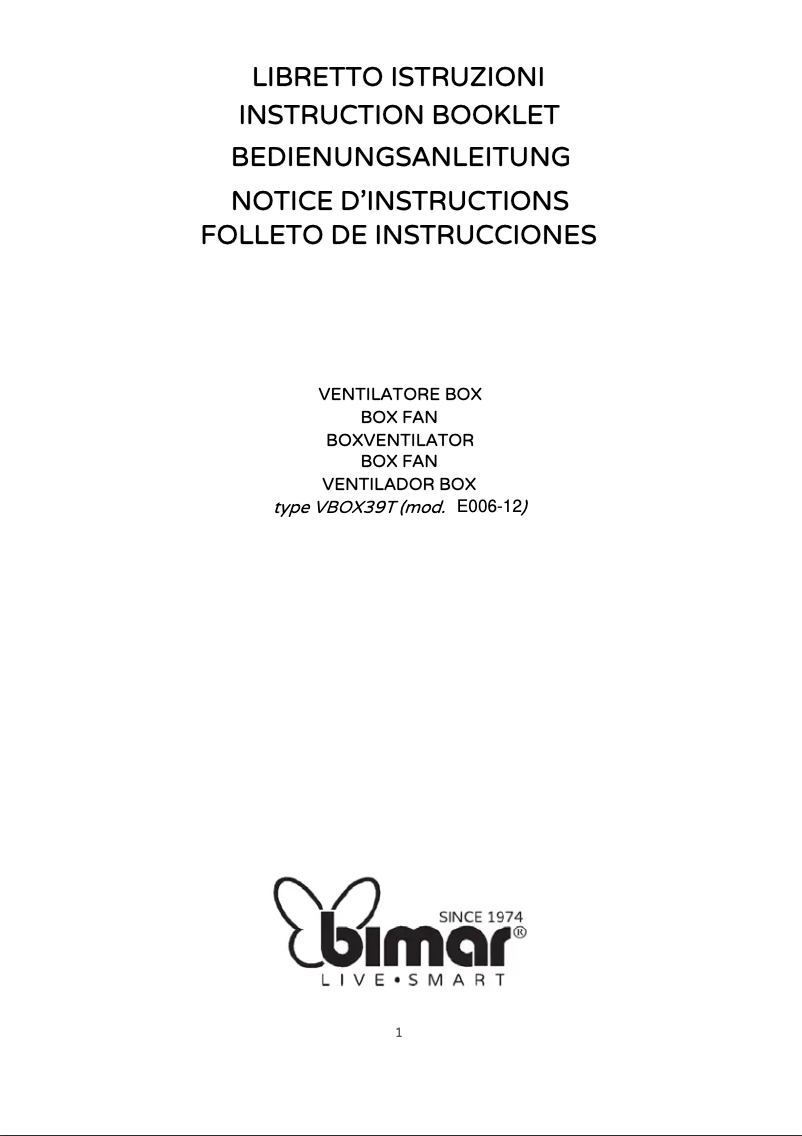 Page 1 of the manual User Manual Bimar VBOX39T
