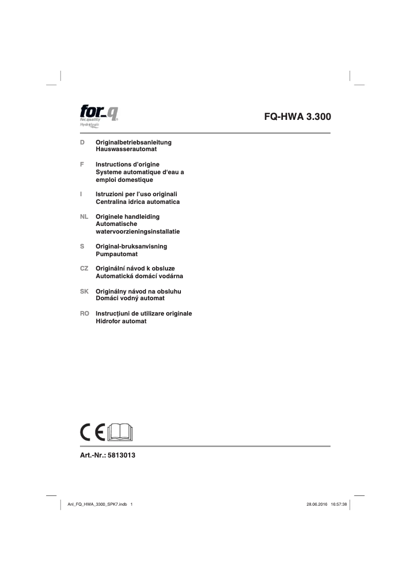 Page 1 of the manual User Manual For_Q FQ-HWA 3.300