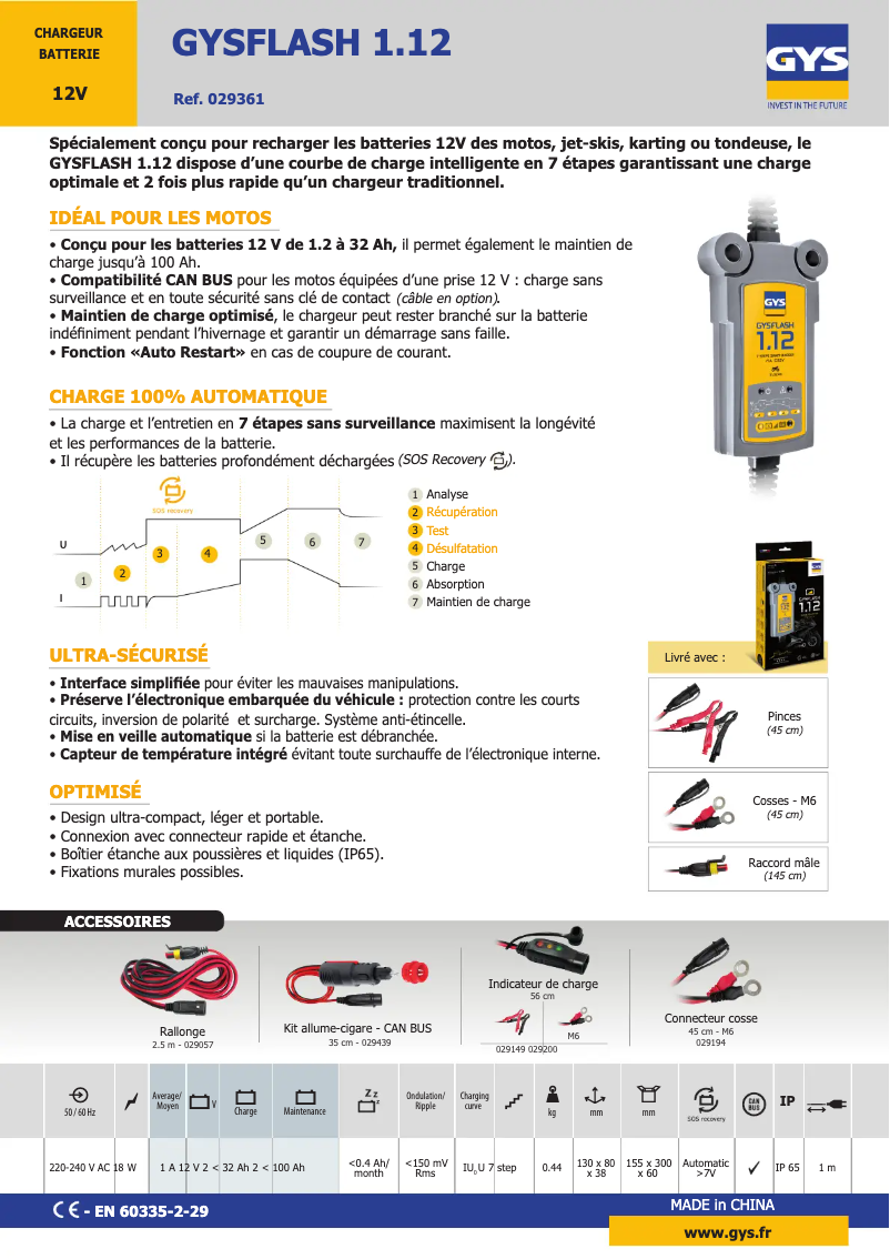 First page image of the manual for Gysflash 1.12