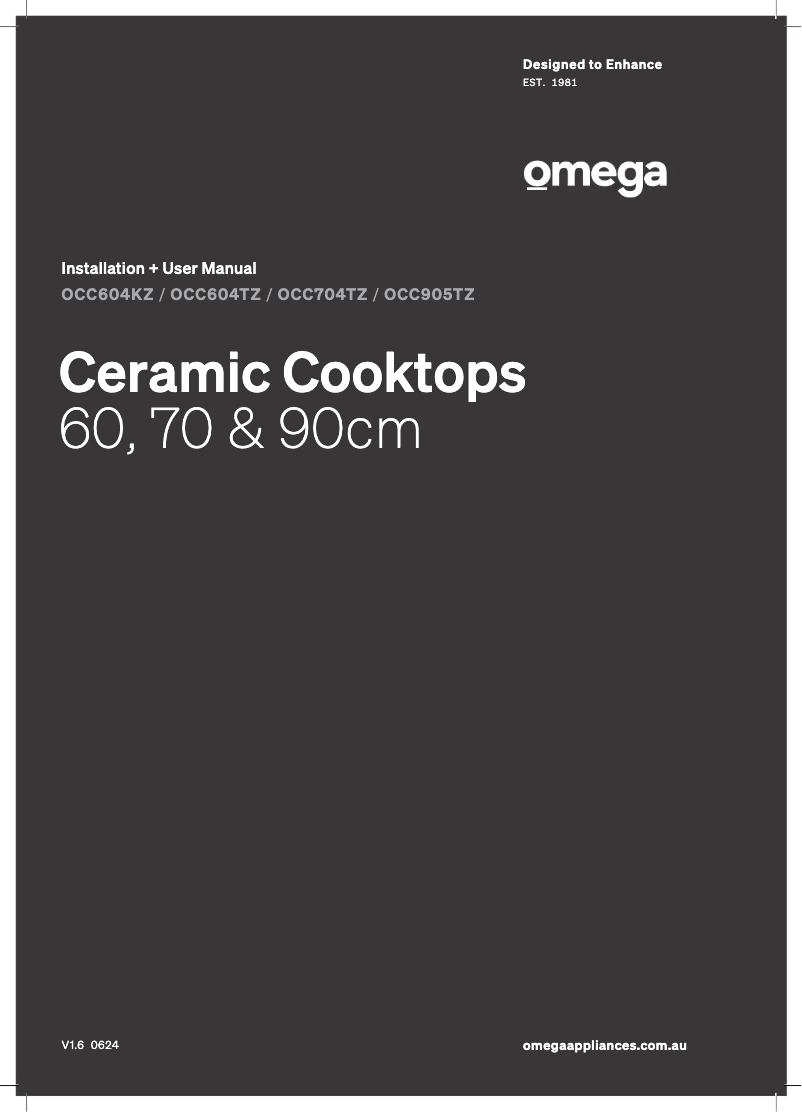 First page image of the manual for OCC604KZ