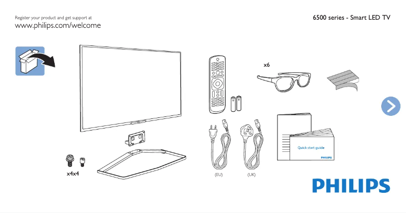 First page image of the manual for 55PFT6569