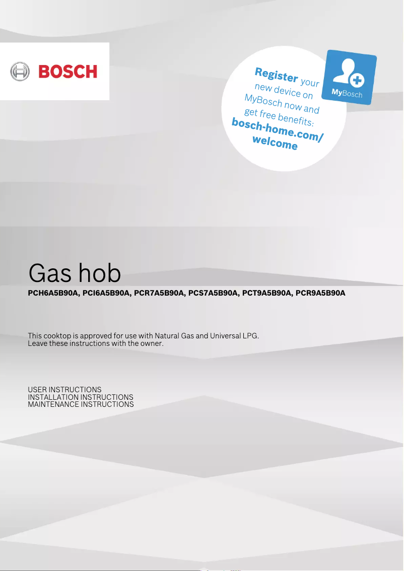 Page 1 of the manual Installation Guide Bosch PCI6A5B90A