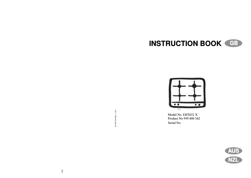 Page 1 of the manual User Manual Electrolux EHT632X