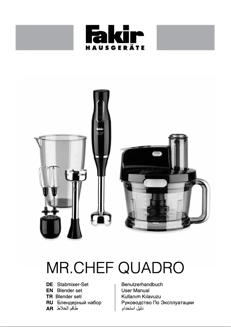 First page image of the manual for Mr. Chef Quadro