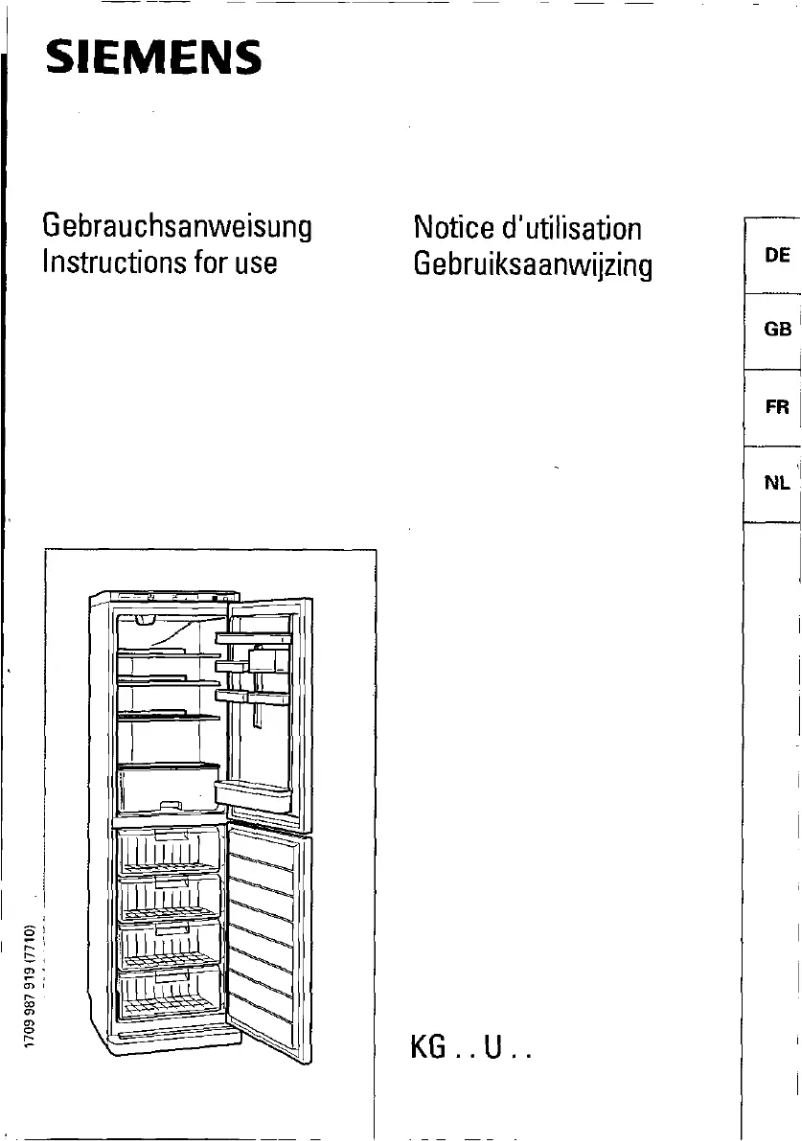 First page image of the manual for KG31U02