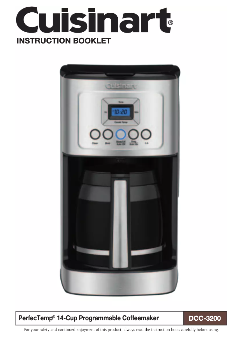 First page image of the manual for PerfecTemp DCC-3200