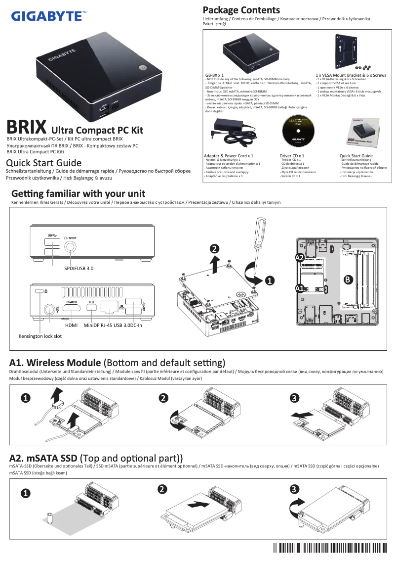 Page 1 of the manual User Manual Gigabyte GB-BXCE-2955