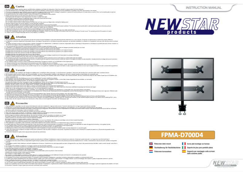 First page image of the manual for FPMA-D700D4