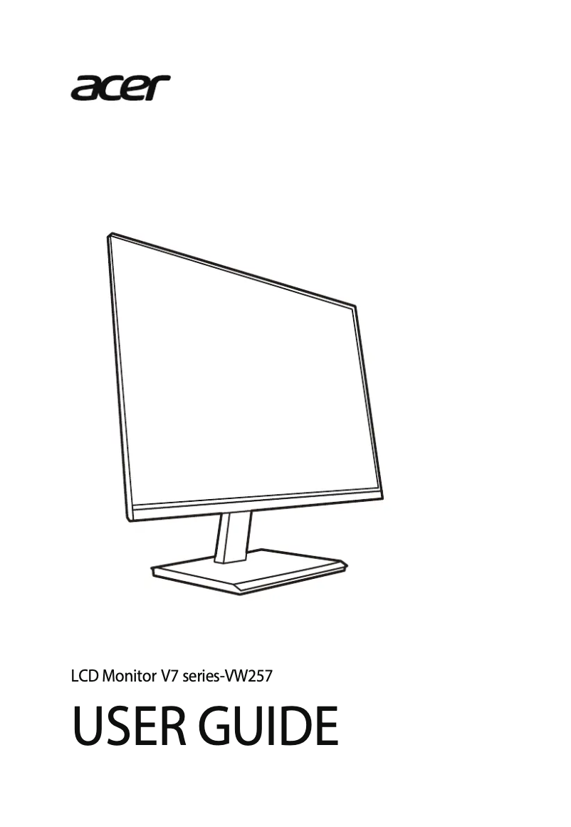 First page image of the manual for VW257