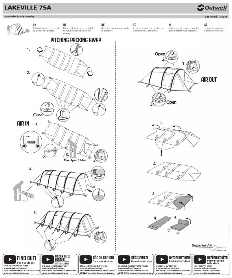 Page 1 of the manual User Manual Outwell Lakeville 7SA