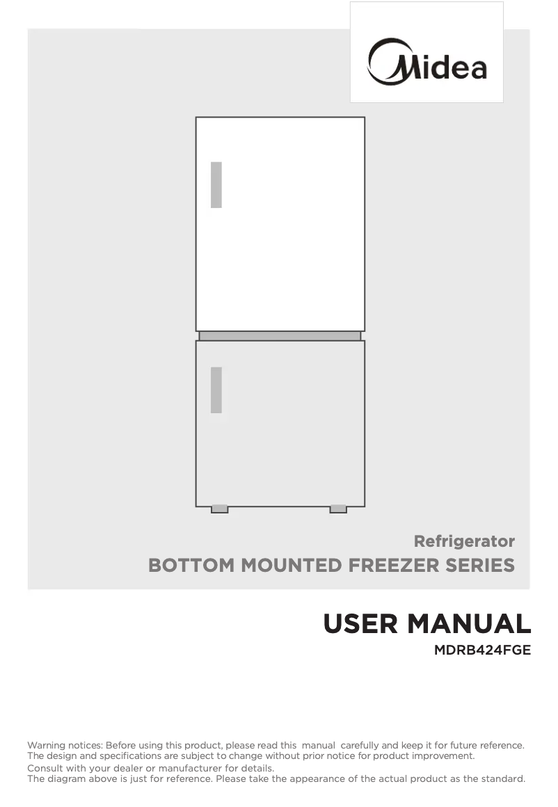 Page 1 of the manual User Manual Midea MDRU385MTE46