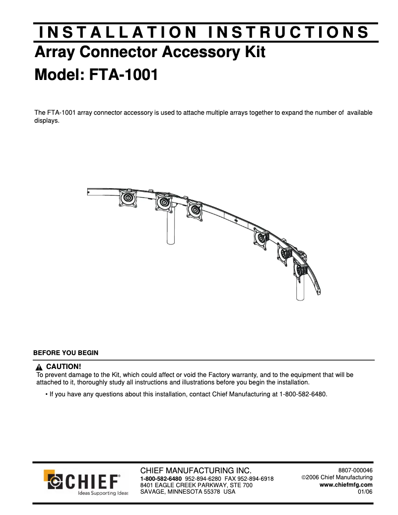 First page image of the manual for KTA1001B