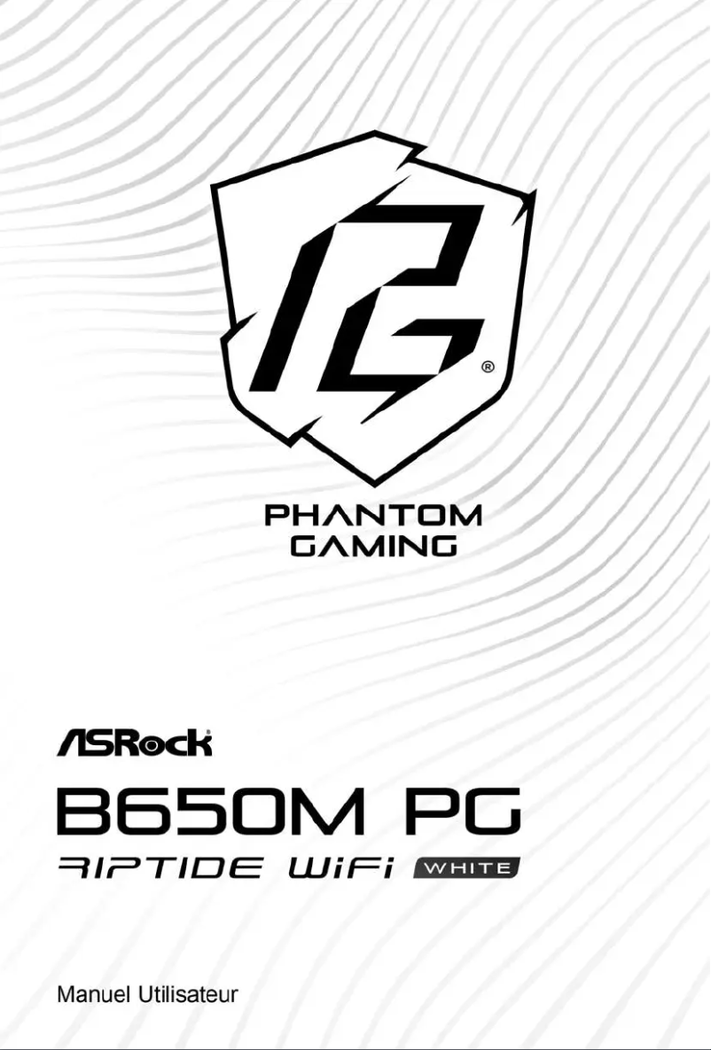 Image de la première page du manuel de l'appareil B650M PG Riptide WiFi