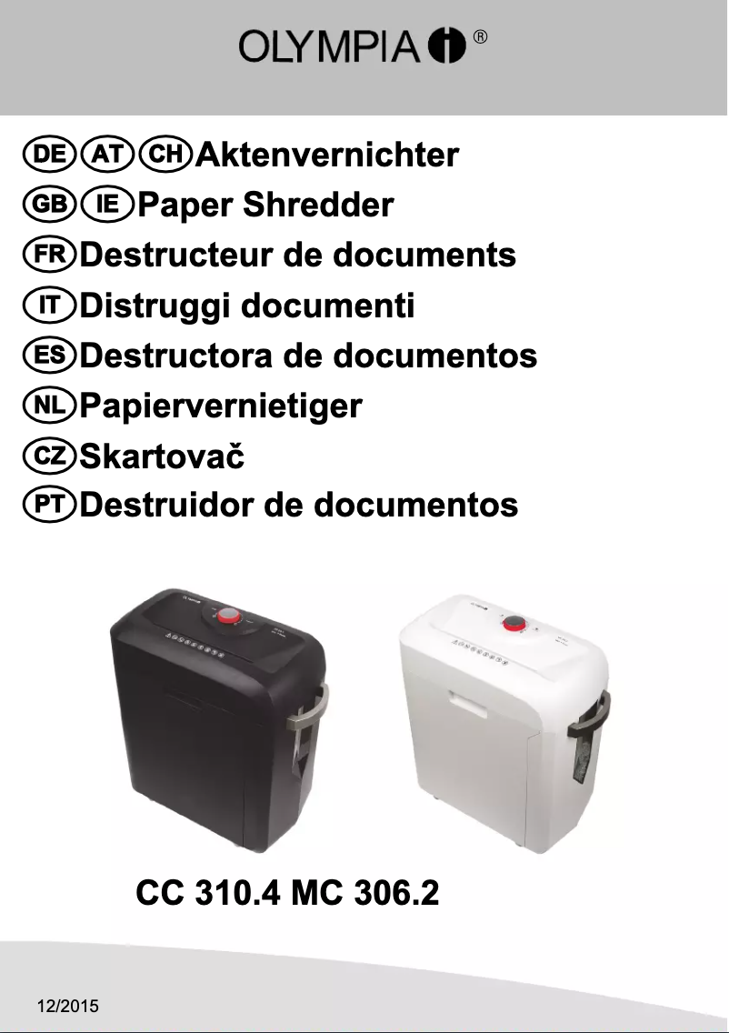 First page image of the manual for CC 310.4