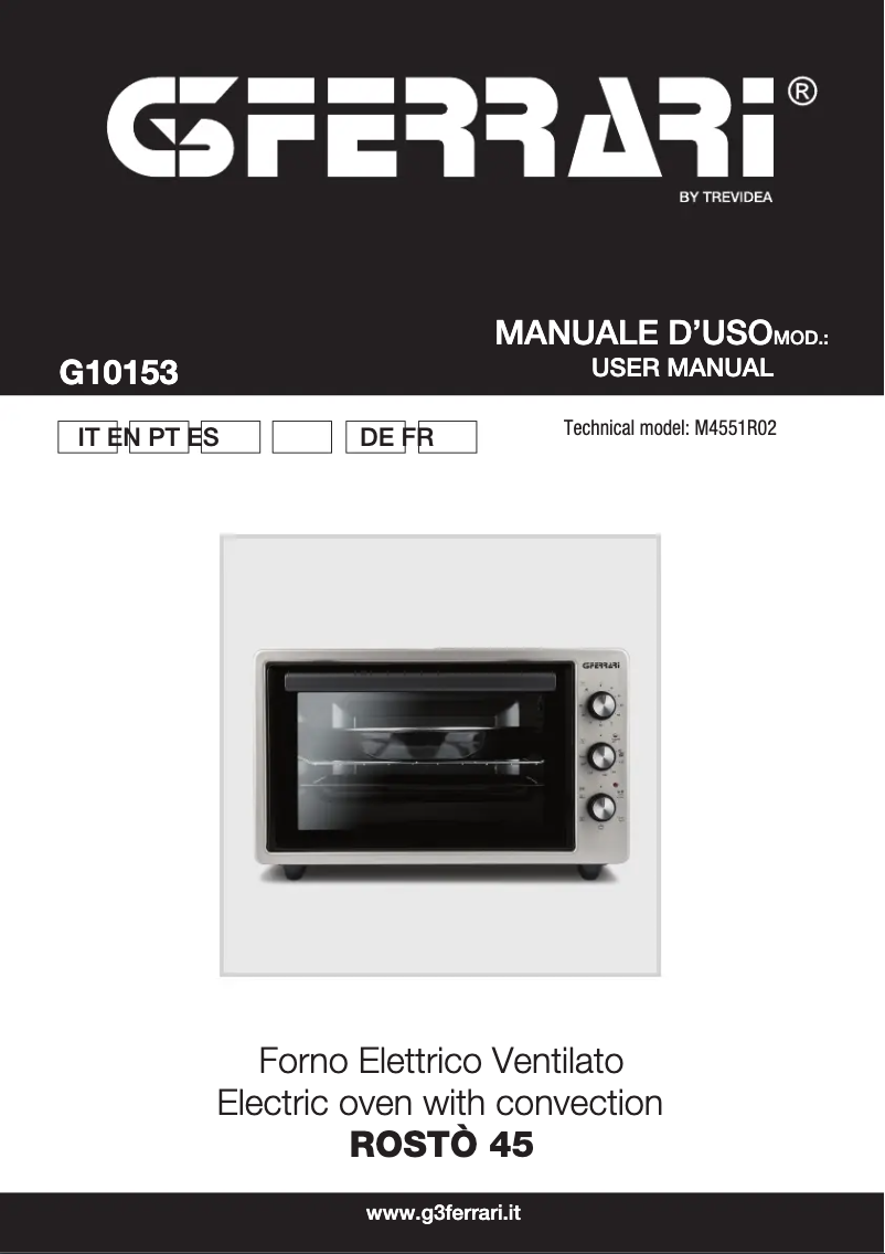 First page image of the manual for ROSTÓ 45 G10153