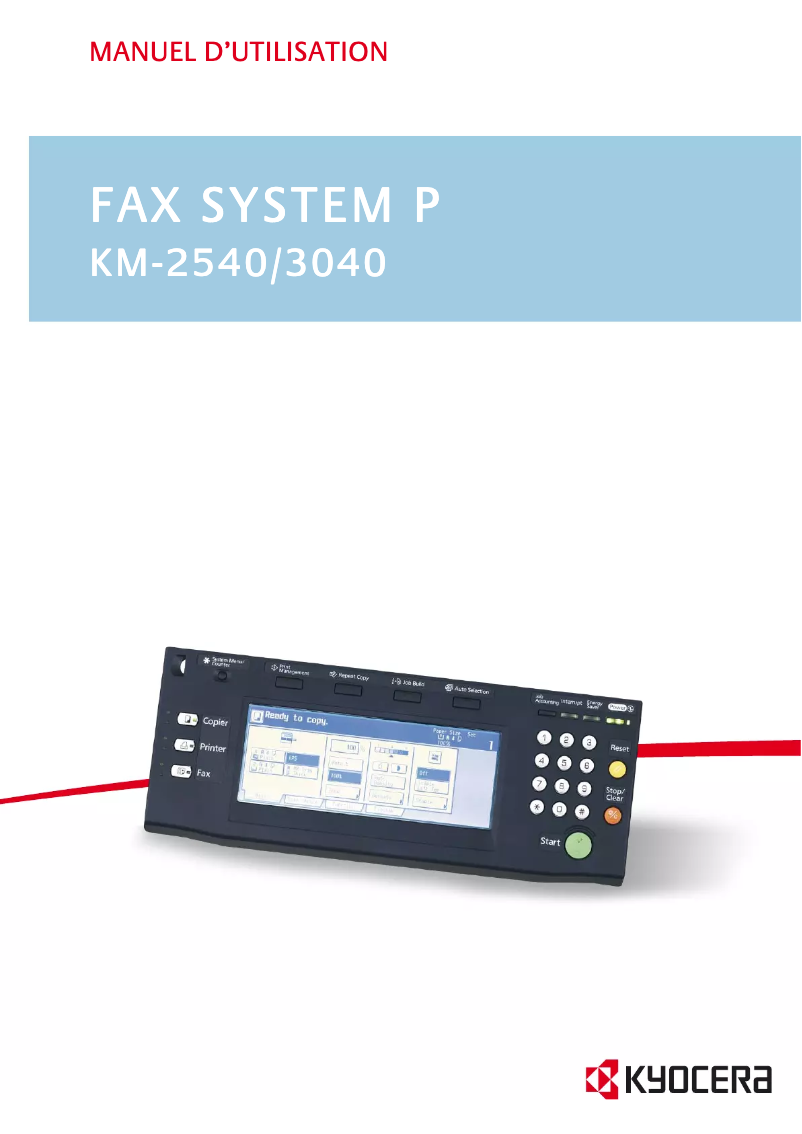 Page 1 of the manual User Manual Kyocera KM-3040