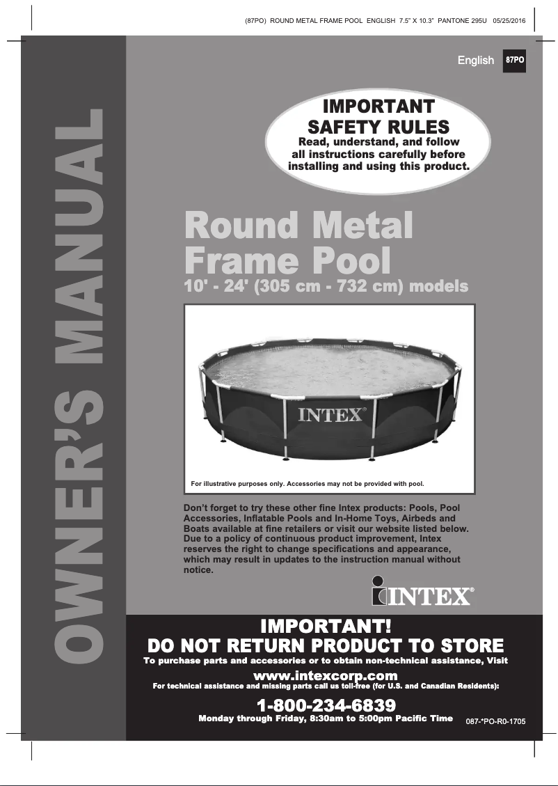 Page 1 of the manual User Manual Intex 28211EH