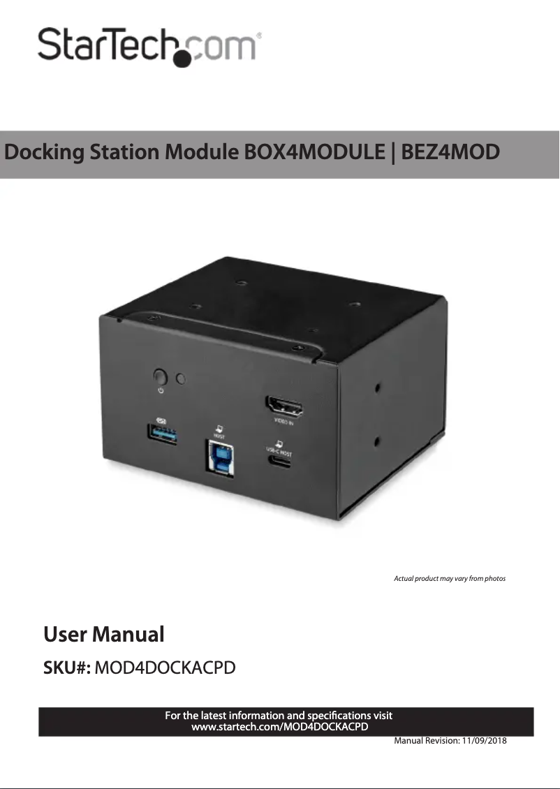 Image de la première page du manuel de l'appareil BEZ4MOD