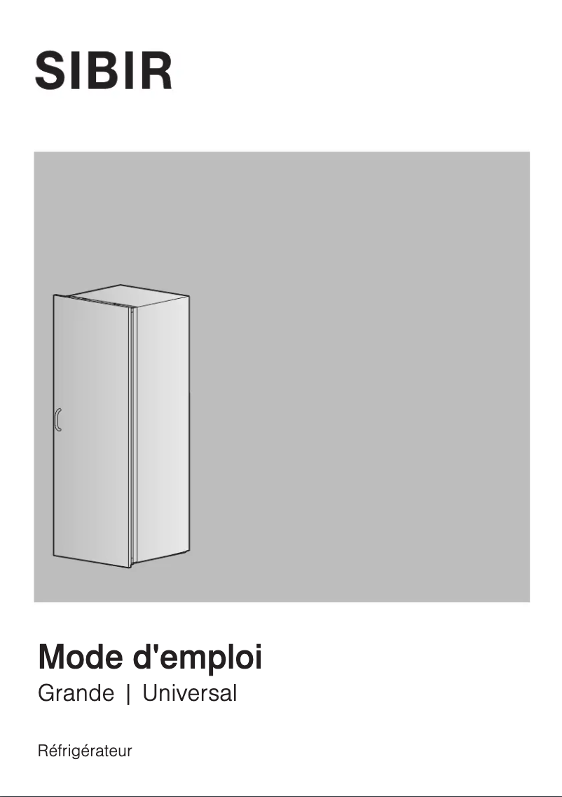 First page image of the manual for Universal