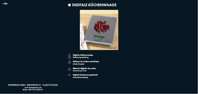 First page image of the manual for KH1157