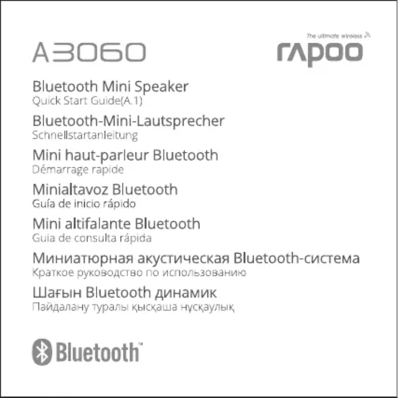 Page 1 of the manual User Manual Rapoo A3060