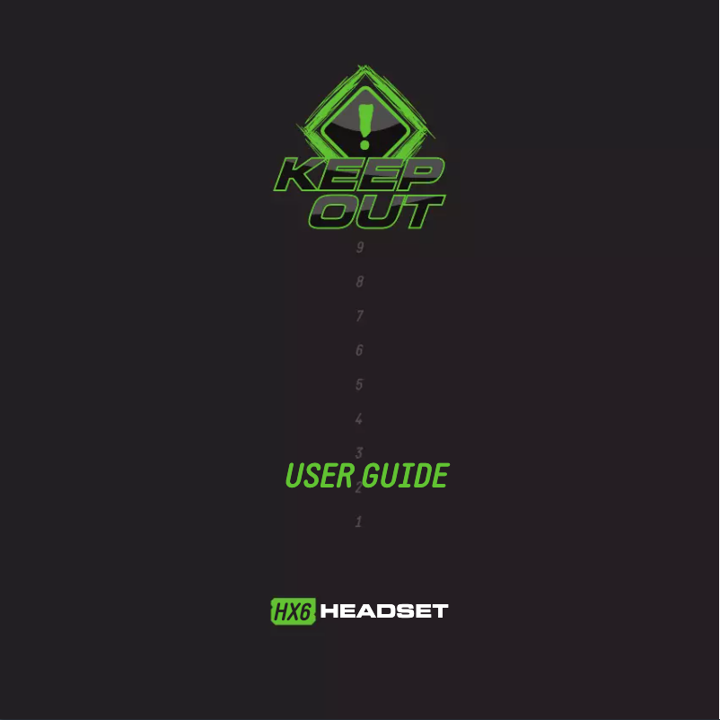 First page image of the manual for HX6