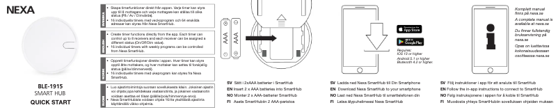 Page 1 of the manual User Manual Nexa BLE-1915