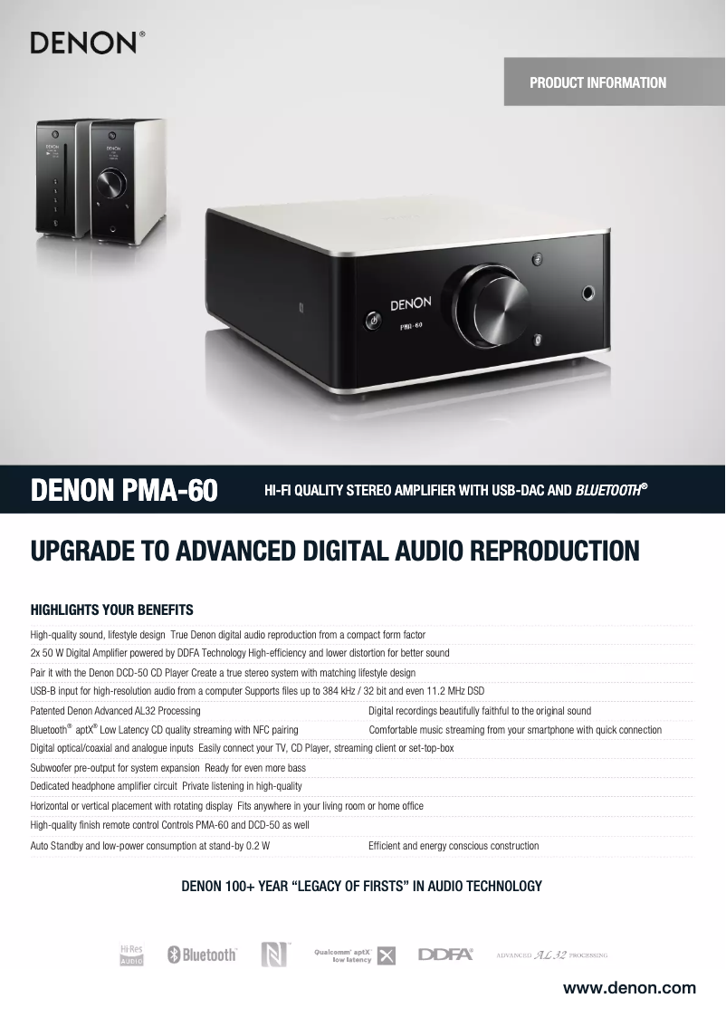 First page image of the manual for PMA-60